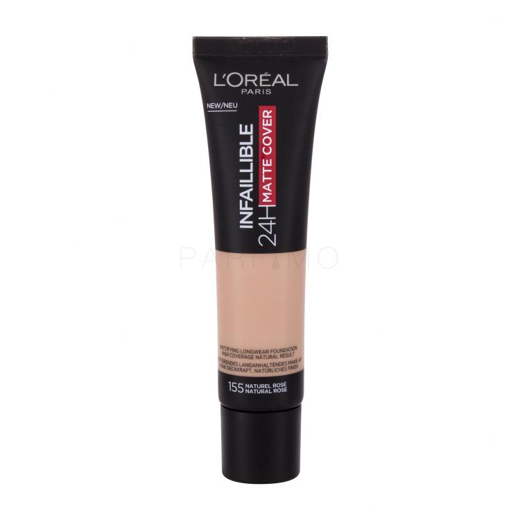 L'Oréal Paris Infaillible 32H Matte Cover SPF25 Alapozó nőknek 30 ml Változat 155