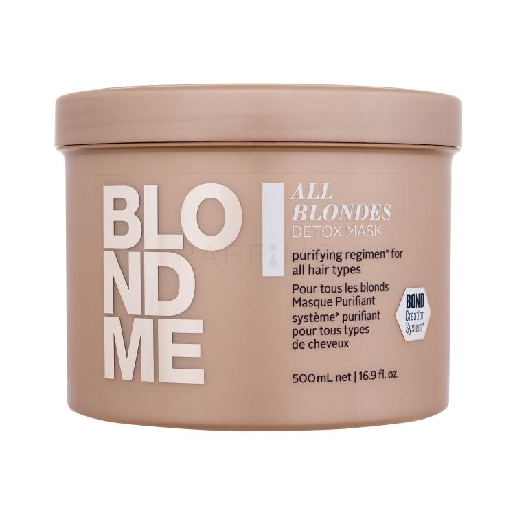 Schwarzkopf Professional Blond Me All Blondes Detox Mask Hajpakolás nőknek 500 ml