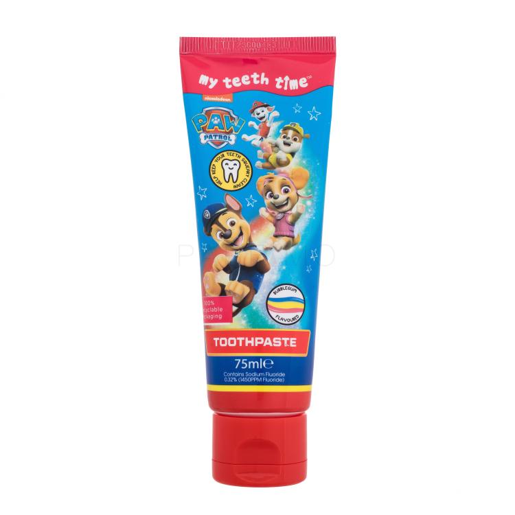 Nickelodeon Paw Patrol Toothpaste Bubblegum Fogkrém gyermekeknek 75 ml