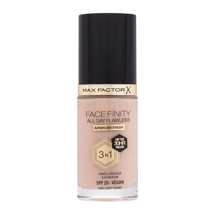 Max Factor Facefinity All Day Flawless SPF20 Alapozó nőknek 30 ml Változat C40 Light Ivory
