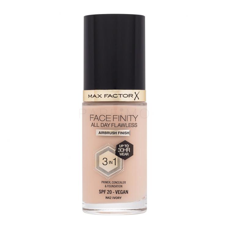 Max Factor Facefinity All Day Flawless SPF20 Alapozó nőknek 30 ml Változat N42 Ivory
