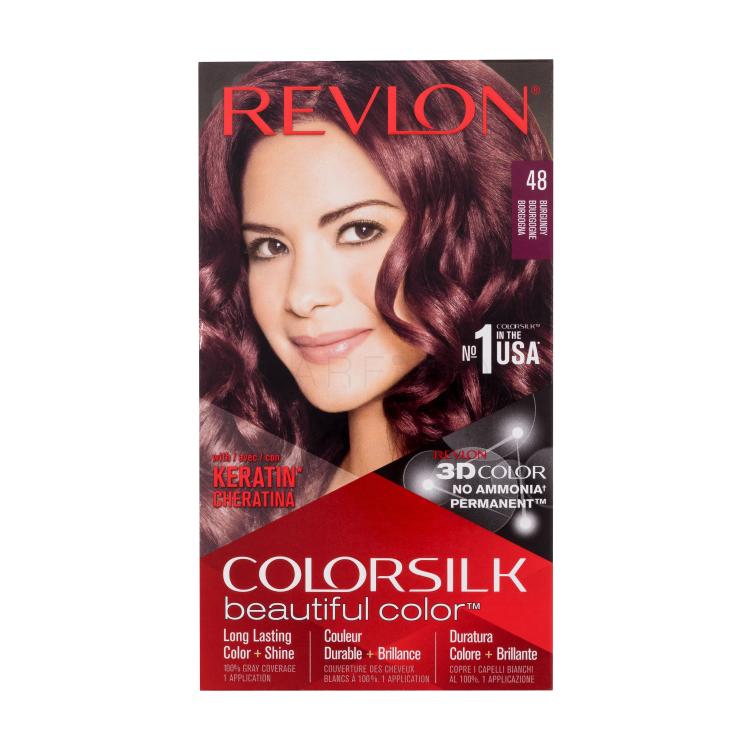 Revlon Colorsilk Beautiful Color Hajfesték nőknek 59,1 ml Változat 48 Burgundy