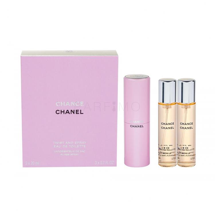 Chanel Chance Eau de Toilette nőknek Twist and Spray 3x20 ml