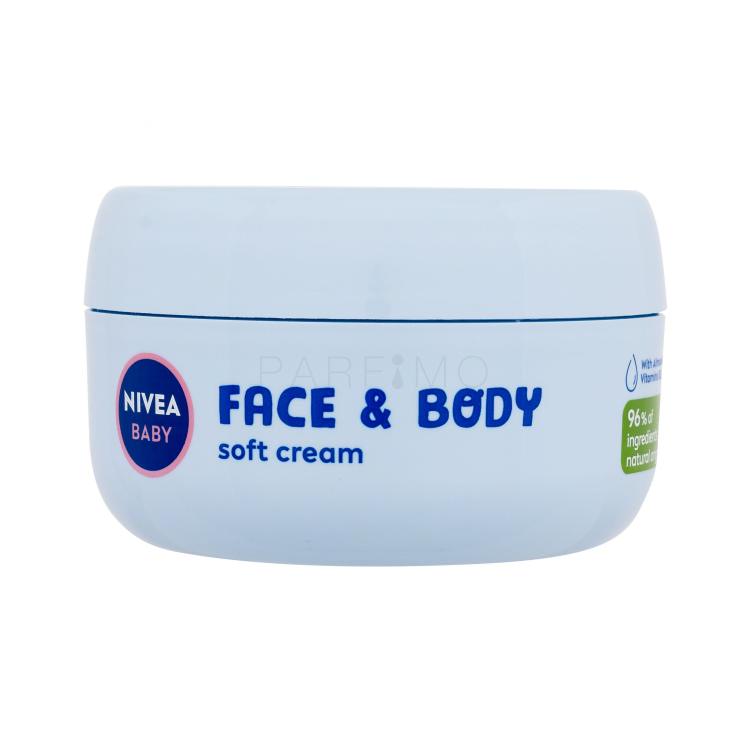 Nivea Baby Face &amp; Body Soft Cream Nappali arckrém gyermekeknek 200 ml