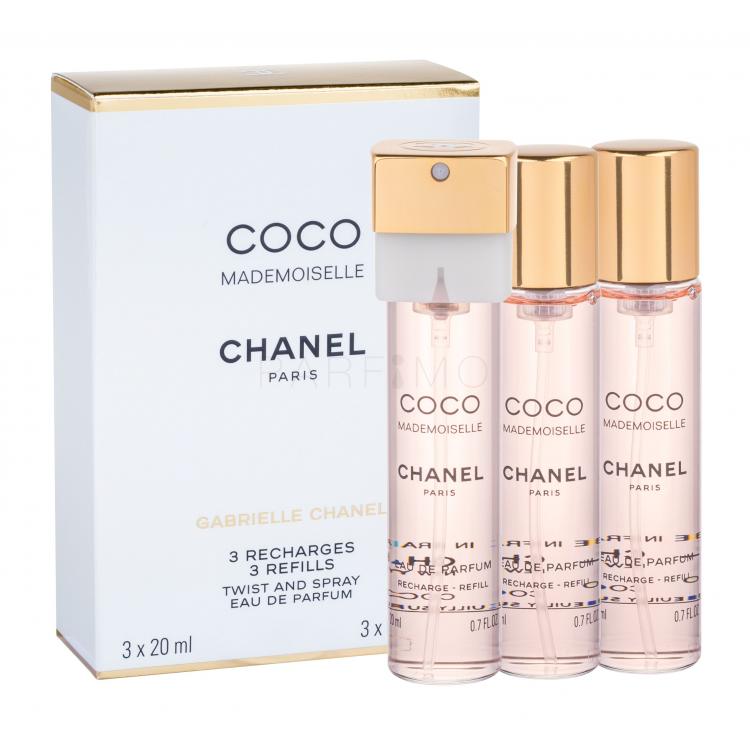 Chanel Coco Mademoiselle 3x 20 ml Eau de Parfum nőknek Refill 20 ml