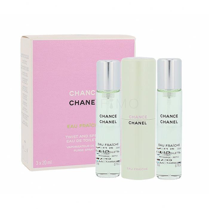 Chanel Chance Eau Fraîche Eau de Toilette nőknek Twist and Spray 3x20 ml