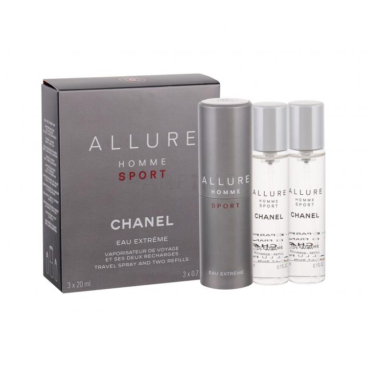 Chanel Allure Homme Sport Eau Extreme Eau de Toilette férfiaknak Twist and Spray 3x20 ml
