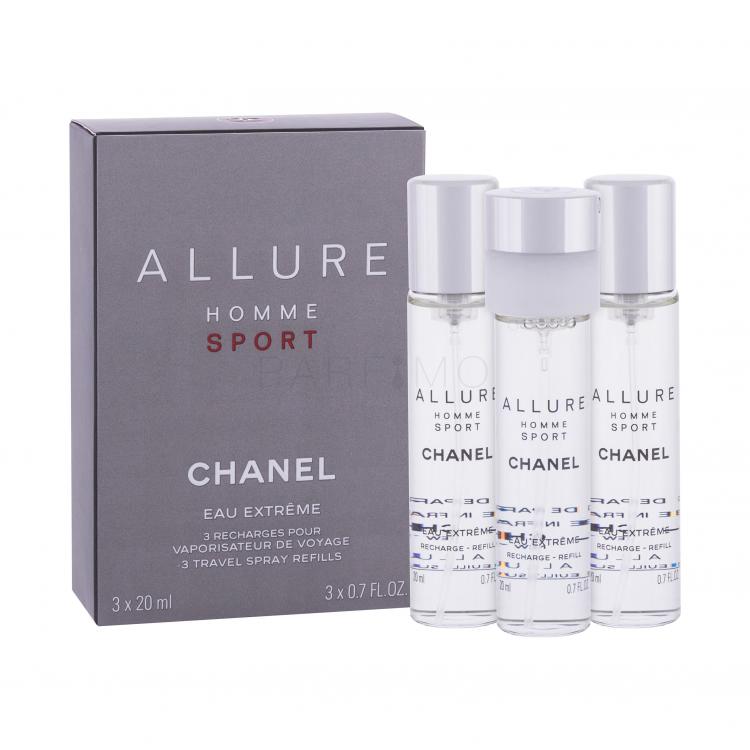 Chanel Allure Homme Sport Eau Extreme Eau de Toilette férfiaknak Refill 3x20 ml