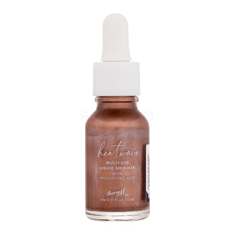 Barry M Heatwave Multi-Use Liquid Shimmer Highlighter nőknek 15 ml Változat Fiery