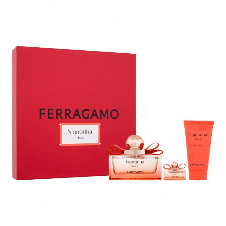 Ferragamo Signorina Unica Ajándékcsomagok eau de parfum 100 ml + testápoló tej 50 ml + eau de parfum 5 ml