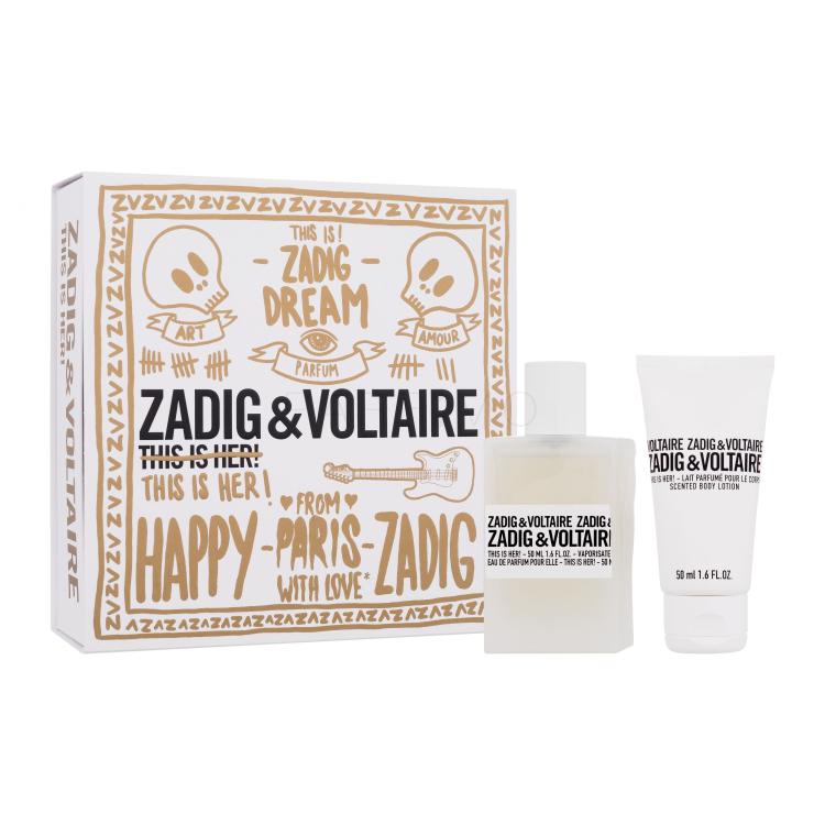 Zadig &amp; Voltaire This is Her! Ajándékcsomagok eau de parfum 50 ml + testápoló tej 50 ml