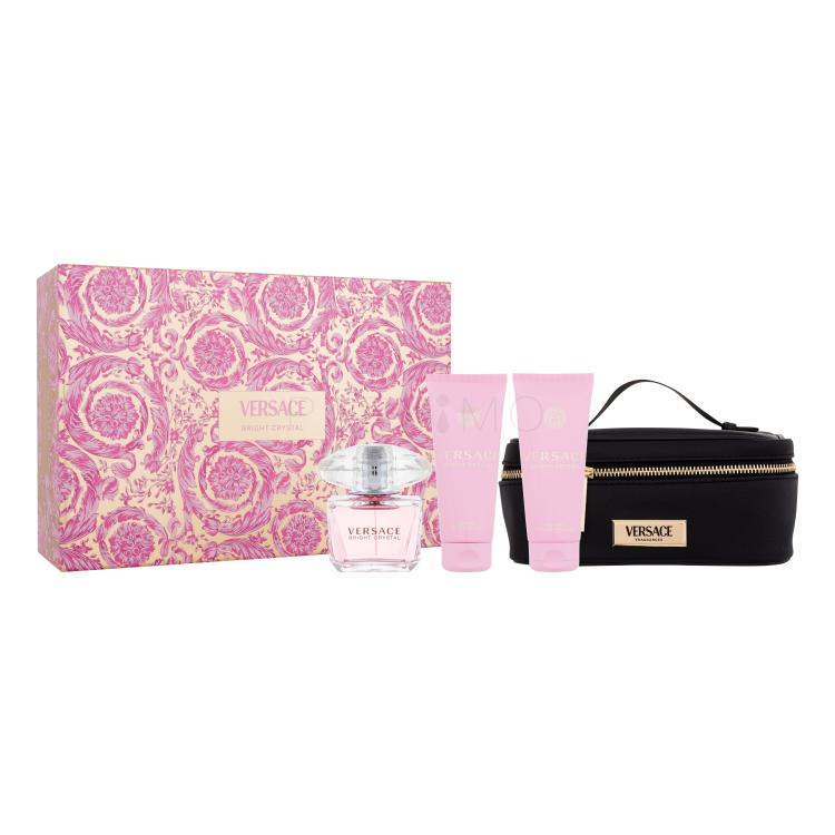 Versace Bright Crystal SET1 Ajándékcsomagok eau de toilette 90 ml + testápoló tej 100 ml + tusfürdő 100 ml + kozmetikai táska