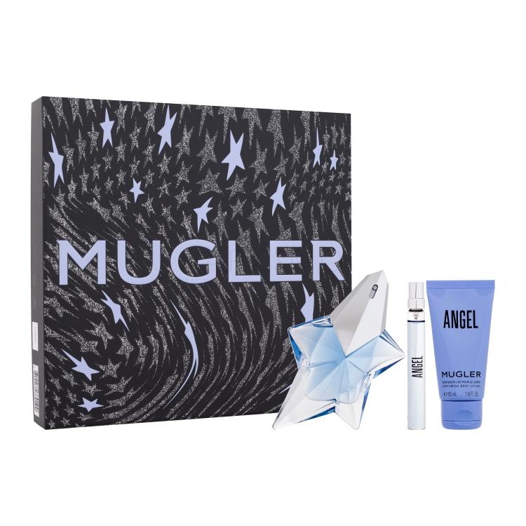 Mugler Angel Ajándékcsomagok Eau de Parfum 50 ml + Eau de Parfum 10 ml + testápoló tej 50 ml Utántölthető