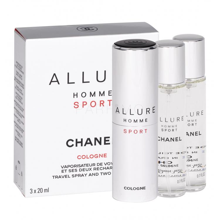 Chanel Allure Homme Sport Cologne Eau de Cologne férfiaknak Twist and Spray 3x20 ml