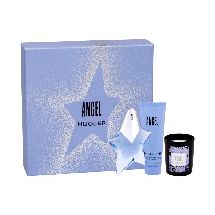 Thierry Mugler Angel Ajándékcsomagok Eau de Parfum 25 ml + testápoló tej 50 ml + gyertya 70 g Utántölthető