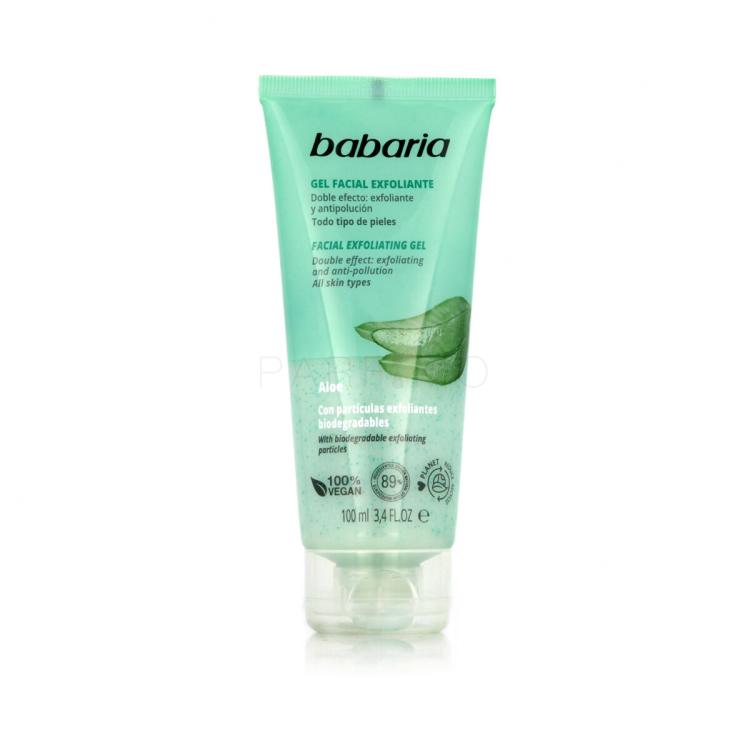 Babaria Aloe Facial Exfoliating Gel Bőrradír nőknek 100 ml