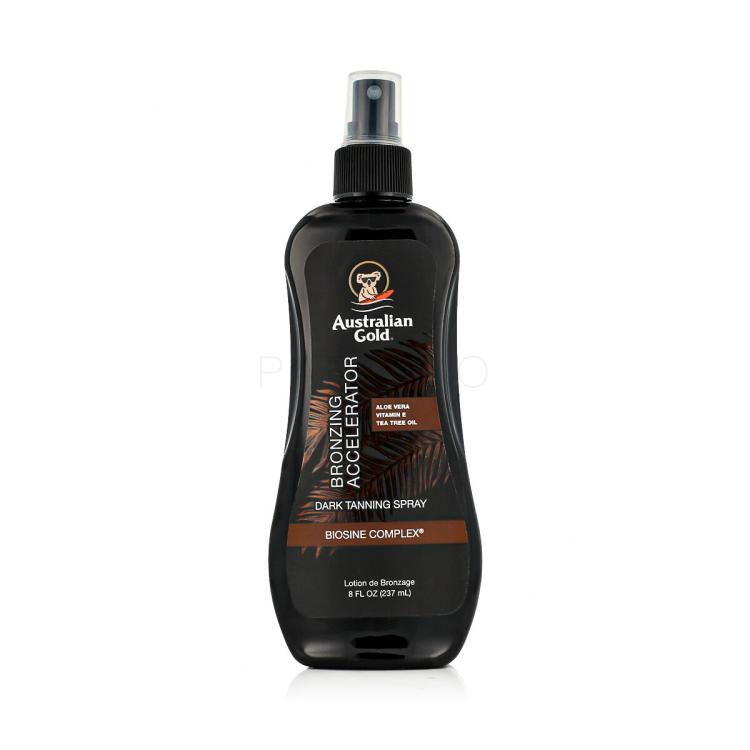 Australian Gold Bronzing Accelerator Dark Tanning Spray Fényvédő készítmény testre nőknek 237 ml