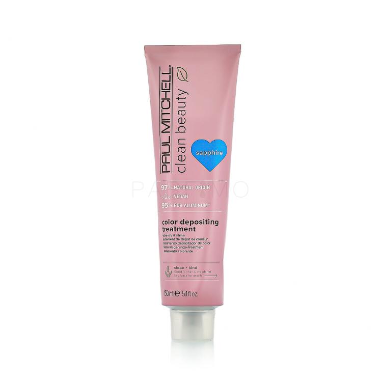 Paul Mitchell Clean Beauty Color Protect Color Depositing Treatment Hajpakolás nőknek 150 ml Változat Sapphire