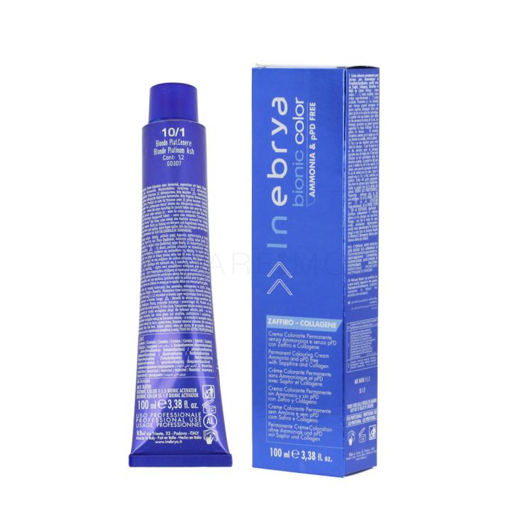 Inebrya Bionic Color Hajfesték 100 ml Változat 10/1 Blonde Platinum Ash