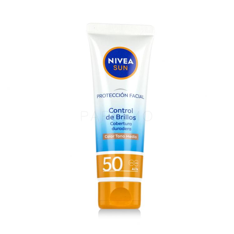 Nivea Sun UV Face Shine Control BB SPF50 Fényvédő készítmény arcra nőknek 50 ml Változat Medium