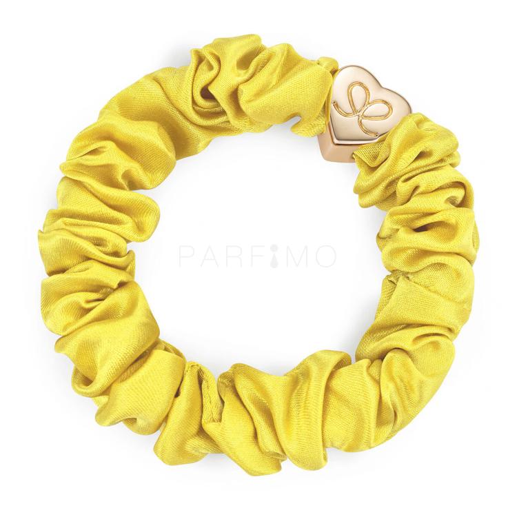 By Eloise London Silk Scrunchie Gold Heart Hajgumi nőknek 1 db Változat Mellow Yellow