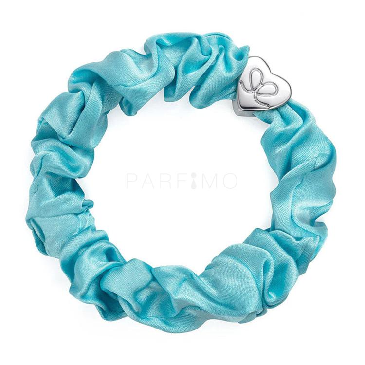 By Eloise London Silk Scrunchie Silver Heart Hajgumi nőknek 1 db Változat Turquoise
