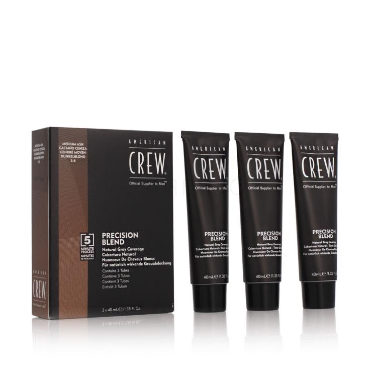 American Crew Precision Blend Natural Grey Blending Hair Color Hajfesték férfiaknak 3x40 ml Változat 5-6 Medium Ash