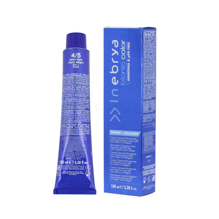 Inebrya Bionic Color Hajfesték 100 ml Változat 4/5 Chestnut Mahogany