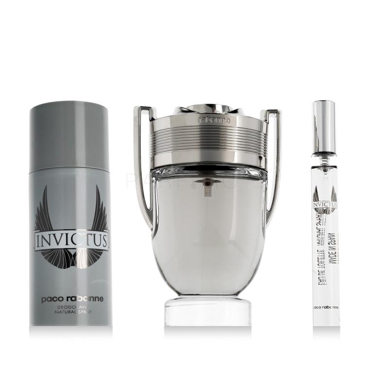 Paco Rabanne Invictus Ajándékcsomagok eau de toilette 100 ml + eau de toilette 10 ml + dezodor 150 ml