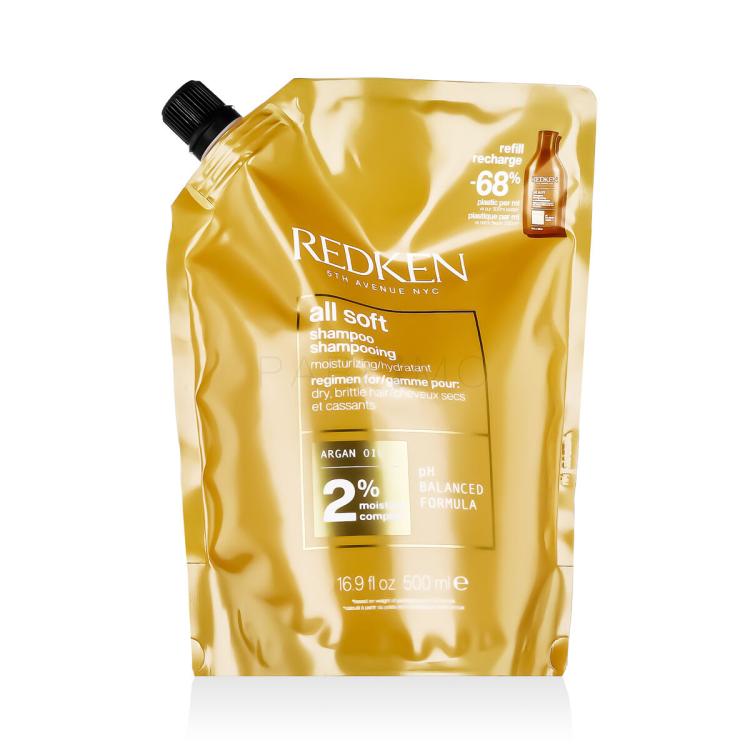 Redken All Soft Shampoo Sampon nőknek Refill 500 ml