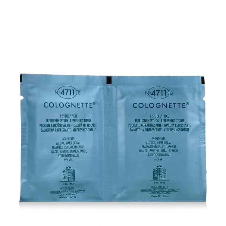 4711 Colognette Refreshing Lemon Tissues Sminkeltávolító nedves törlőkendők 20 db