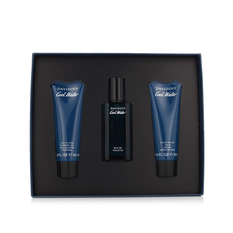 Davidoff Cool Water Ajándékcsomagok Eau de Toilette 40 ml + tusfürdő 50 ml + borotválkozás utáni balzsam 50 ml