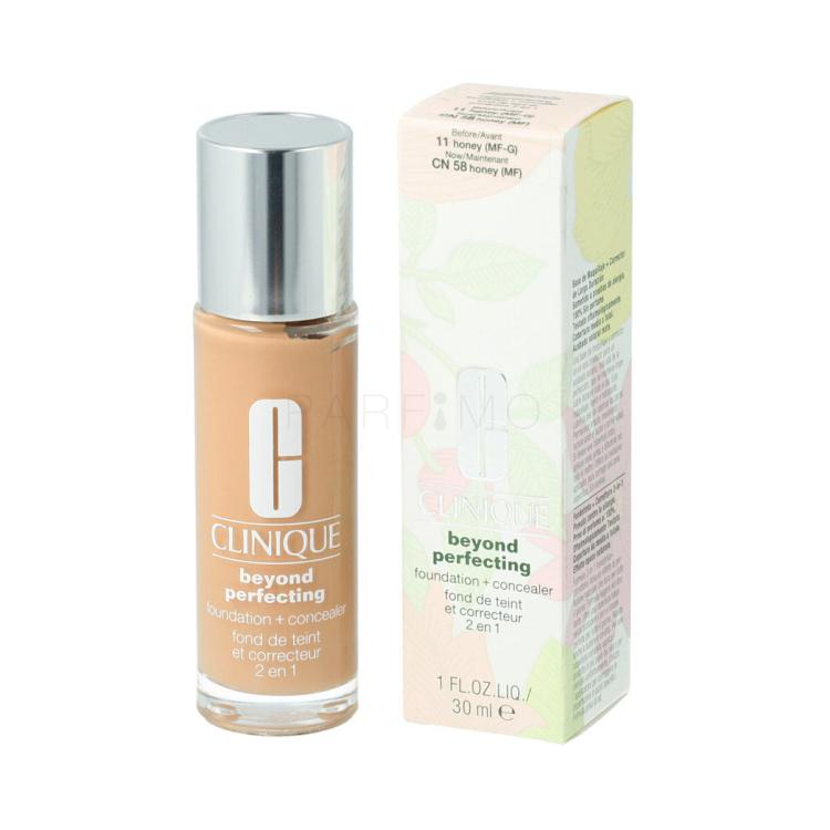 Clinique Beyond Perfecting Foundation + Concealer Alapozó nőknek 30 ml Változat 11 Honey MF-G