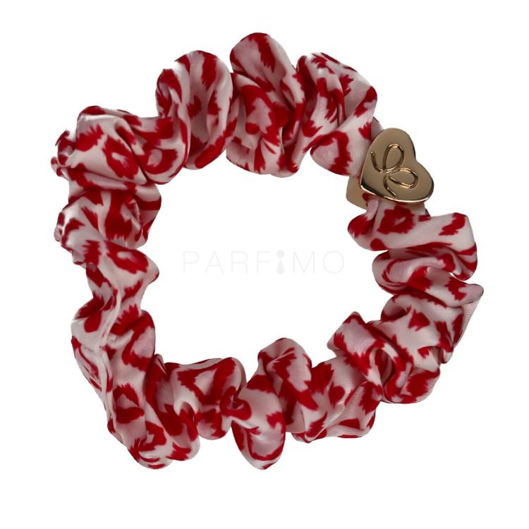 By Eloise London Silk Scrunchie Gold Heart Hajgumi nőknek 1 db Változat Red Leopard