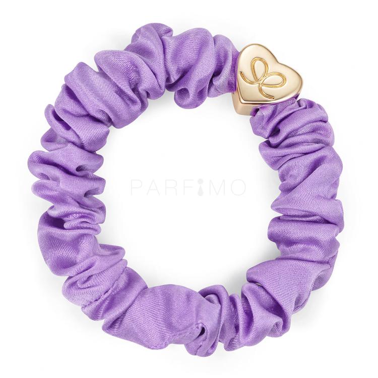 By Eloise London Silk Scrunchie Gold Heart Hajgumi nőknek 1 db Változat Lilac