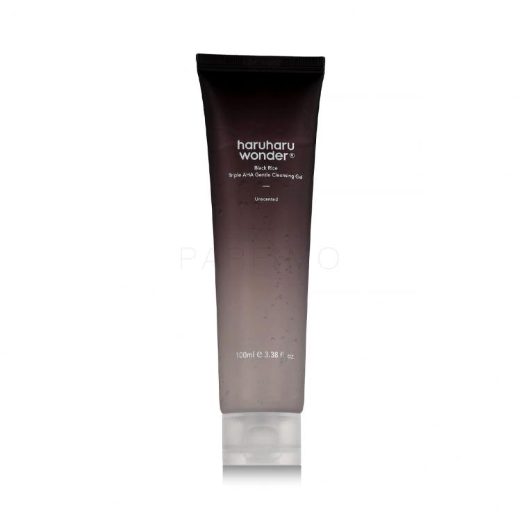 HaruHaru Wonder Black Rice Triple AHA Gentle Cleansing Gel Arctisztító gél 100 ml