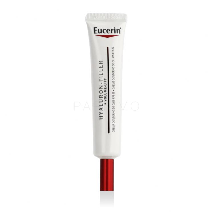 Eucerin Hyaluron-Filler + Volume-Lift Eye SPF15 Szemkörnyékápoló krém nőknek 15 ml