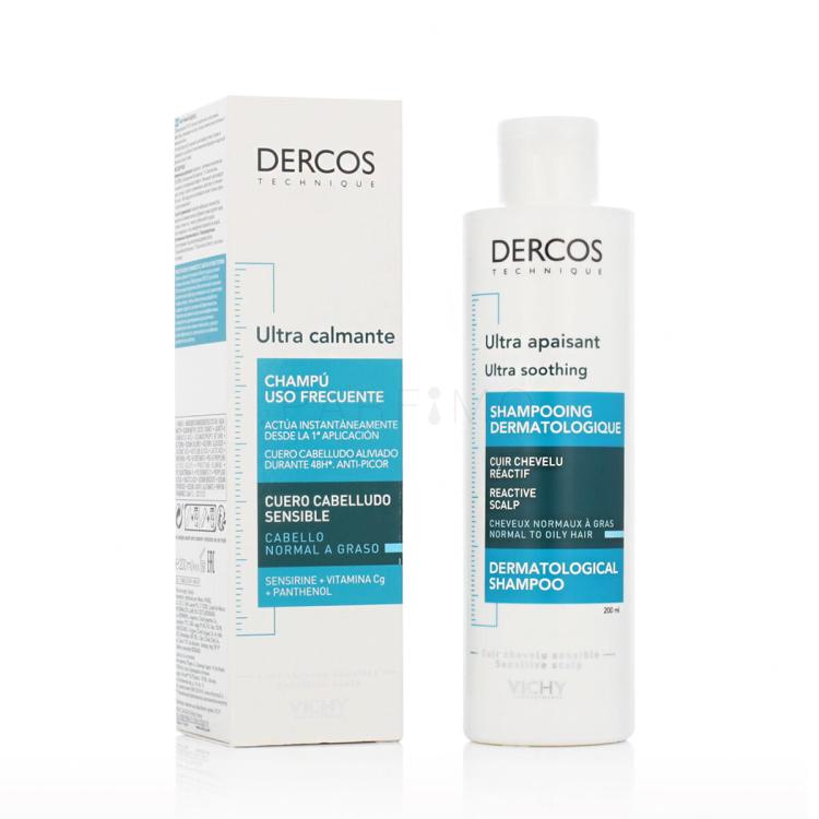 Vichy Dercos Ultra Soothing Dermatological Shampoo Normal to Oily Hair Sampon 200 ml