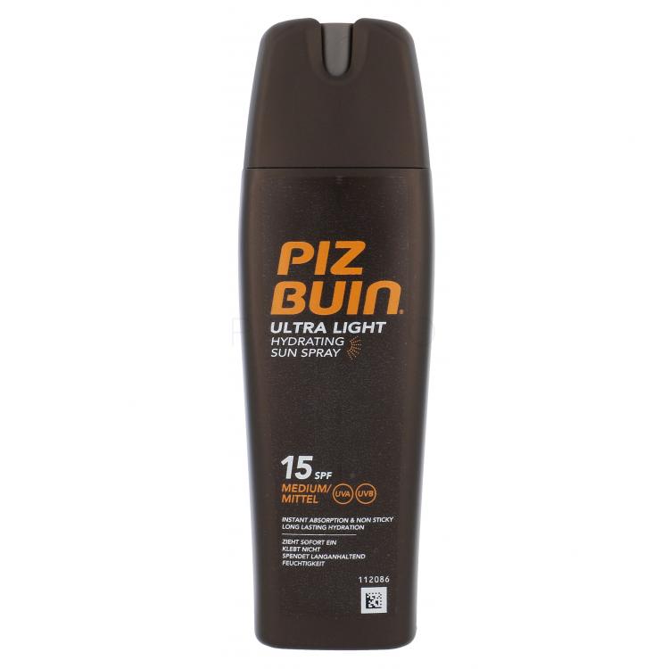 PIZ BUIN Ultra Light Hydrating Sun Spray SPF15 Fényvédő készítmény testre 200 ml