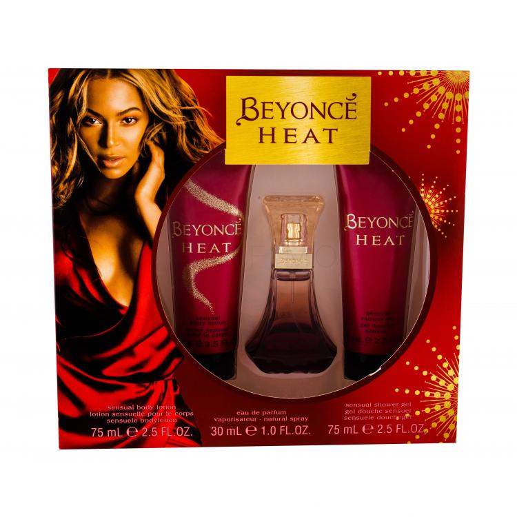 Beyonce Heat Ajándékcsomagok Eau de Parfum 30 ml + tusfürdő 75 ml + testápoló 75 ml
