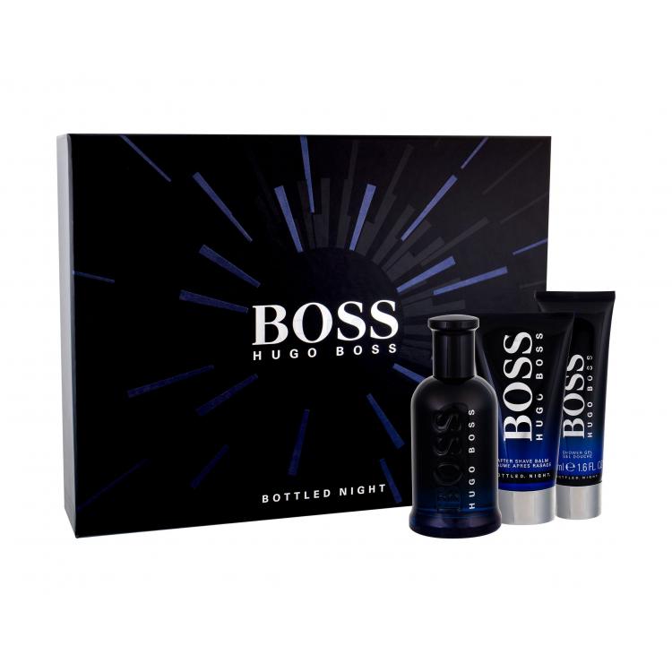 HUGO BOSS Boss Bottled Night Ajándékcsomagok Eau de Toilette 100 ml + borotválkozás utáni balzsam 75 ml + tusfürdő 50 ml
