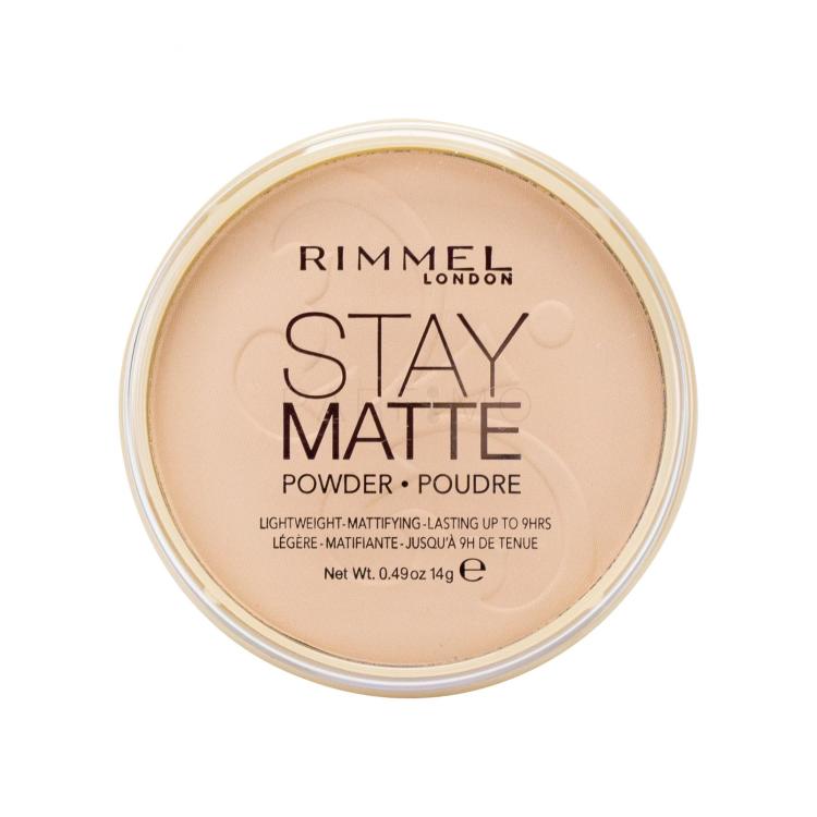 Rimmel London Stay Matte Púder nőknek 14 g Változat 005 Silky Beige