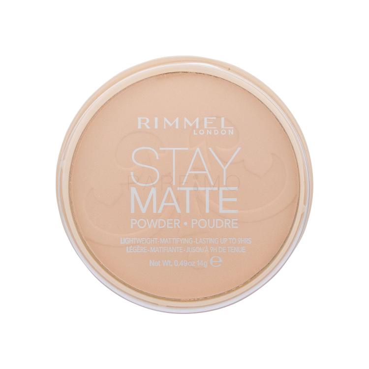 Rimmel London Stay Matte Púder nőknek 14 g Változat 006 Warm Beige