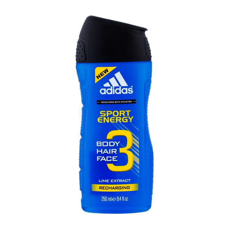Adidas 3in1 Sport Energy Tusfürdő férfiaknak 250 ml