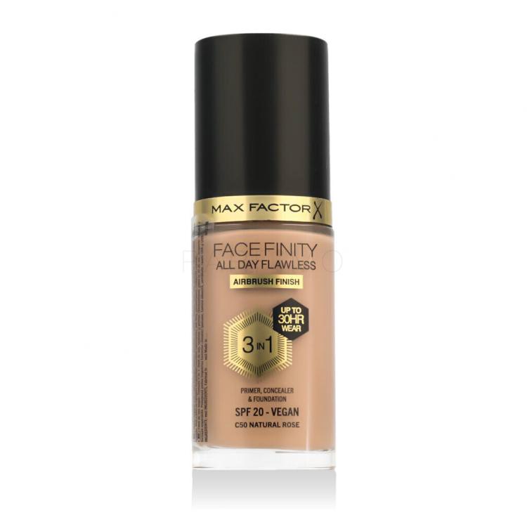 Max Factor Facefinity All Day Flawless SPF20 Alapozó nőknek 30 ml Változat C50 Natural Rose