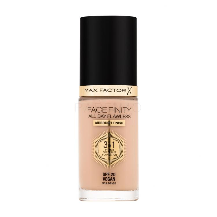Max Factor Facefinity All Day Flawless SPF20 Alapozó nőknek 30 ml Változat N55 Beige