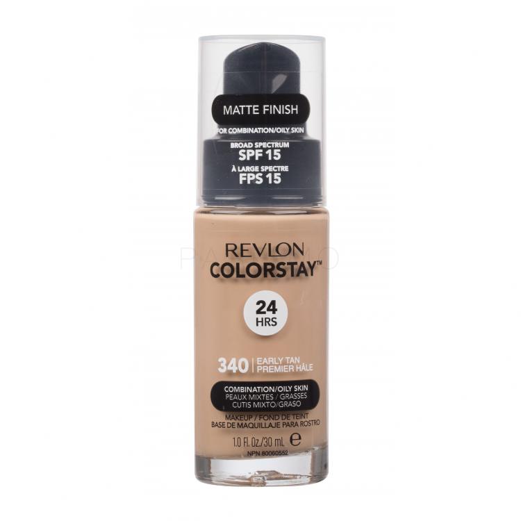 Revlon Colorstay Combination Oily Skin SPF15 Alapozó nőknek 30 ml Változat 340 Early Tan