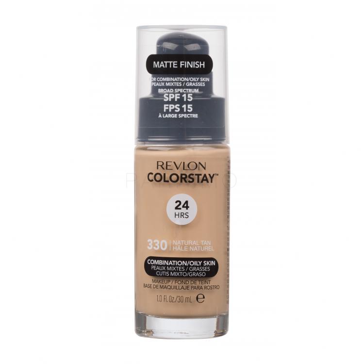 Revlon Colorstay Combination Oily Skin SPF15 Alapozó nőknek 30 ml Változat 330 Natural Tan