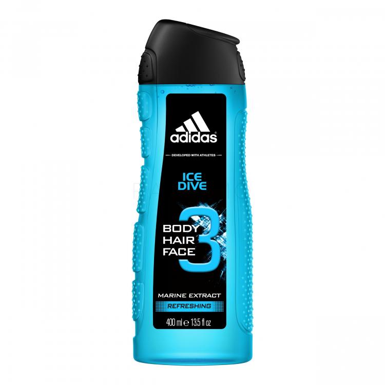 Adidas Ice Dive 3in1 Tusfürdő férfiaknak 400 ml