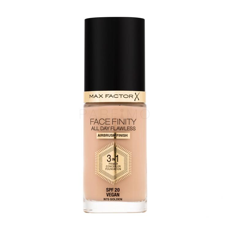 Max Factor Facefinity All Day Flawless SPF20 Alapozó nőknek 30 ml Változat N75 Golden